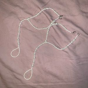 Pearl ankle bracelet/ toe ring
